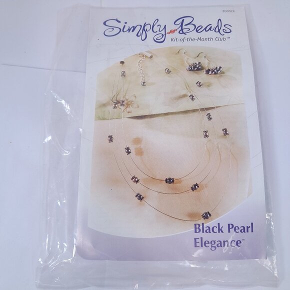 Other - New Simply Beads Kit of the Month Club Bead set BD002R Black Pearl Elegance